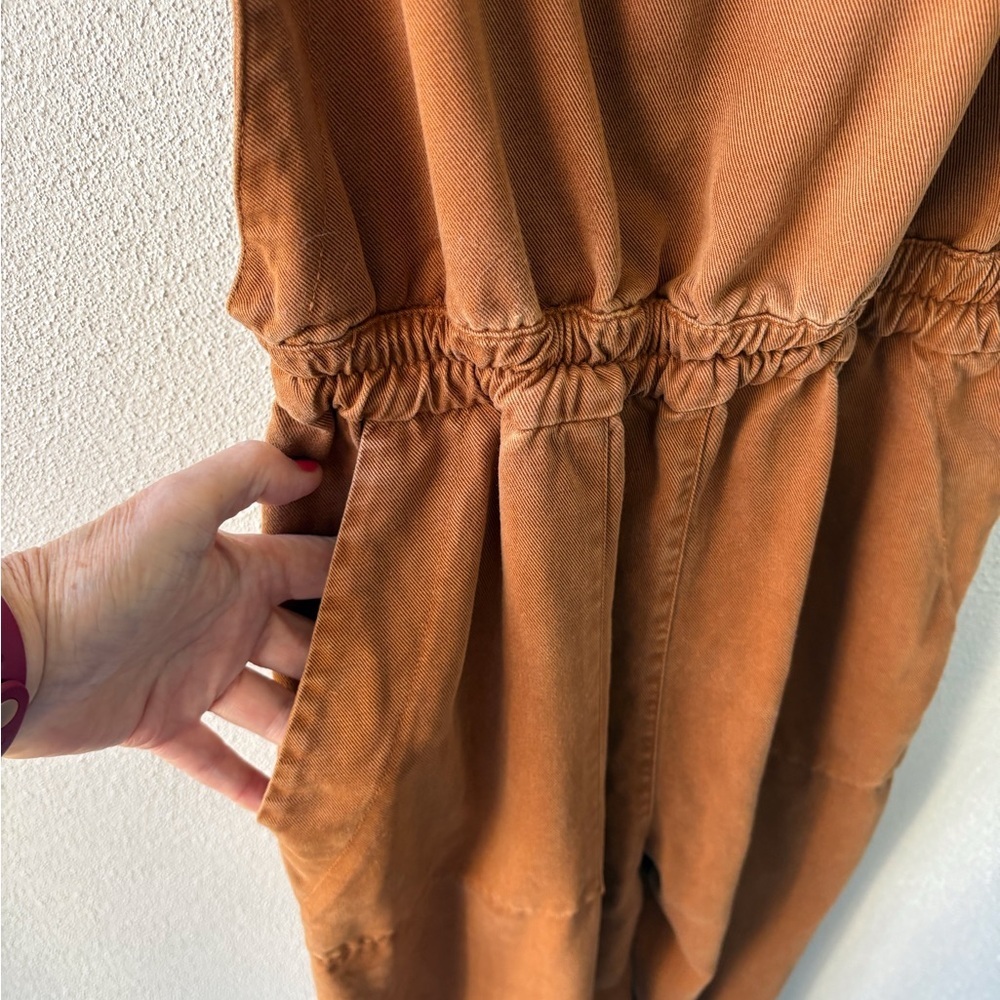 Zara Overalls Rust Color Size M 100% Lyocell Soft… - image 5